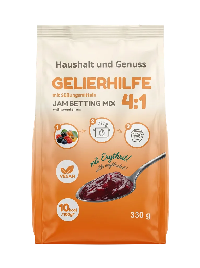 Beutel Gelierhilfe 4:1 mit Erythrit, 330 g